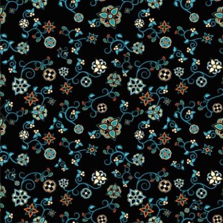 Ocean Bloom Cotton Poplin Fabric By the Yard Fabric NBprintex 