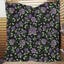 Load image into Gallery viewer, Purple Beaded Rose Quilt 70&quot;x80&quot; Quilt 70&quot;x80&quot; e-joyer 
