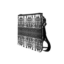 Load image into Gallery viewer, Writing on Stone Black and White Slim Clutch Bag (Model 1668) Slim Clutch Bags (1668) e-joyer 
