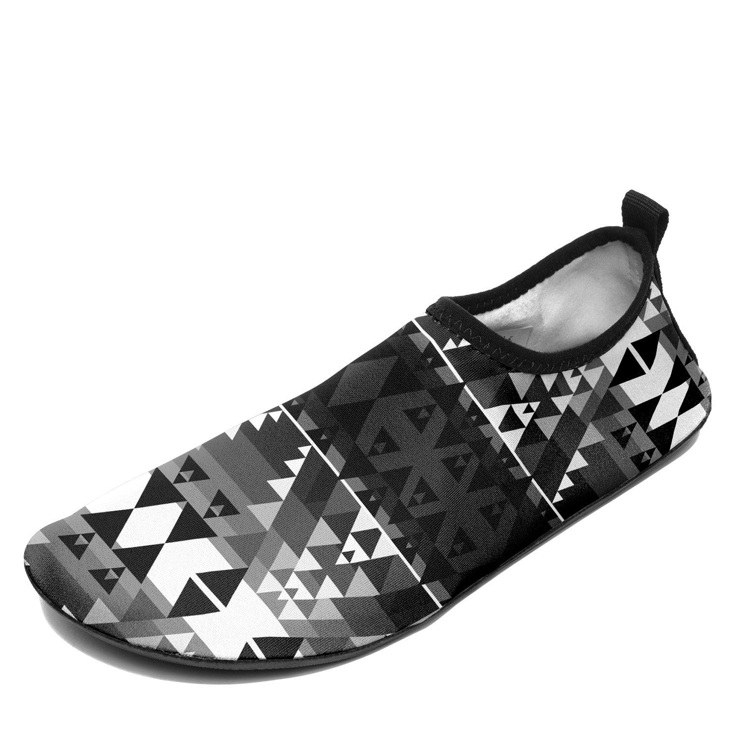 Writing on Stone Black and White Sockamoccs Slip On Shoes 49 Dzine 
